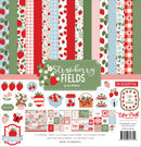 Strawberry Fields solids paper pack with coordinating red pink blue and green cardstock colours