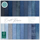 Craft Consortium Denim Textures 6x6 paper pad with realistic denim and blue jean fabric patterns