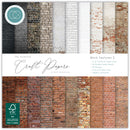 Craft Consortium Brick Textures 2 6x6 paper pad with realistic brick wall and masonry texture patterns
