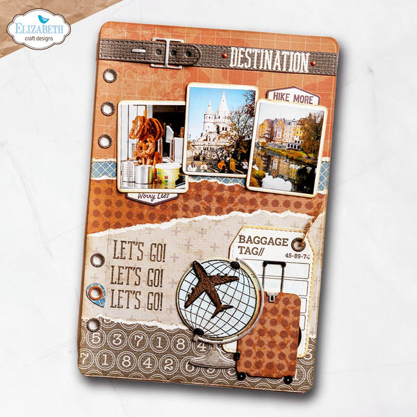 Elizabeth Craft Designs - Rounded Travel Page Metal Dies Everyday Memories