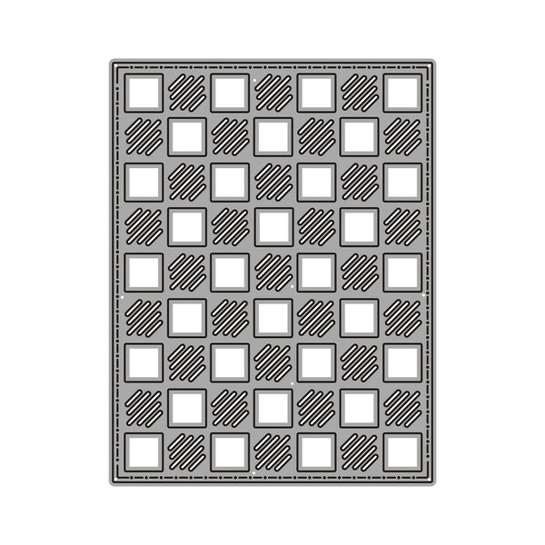 Poppy Crafts Cutting Dies #787 - Checker Bored Card Front