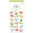 Doodlebug Sprinkles Adhesive Glossy Enamel Shapes Bitty Bugs, 18/Pkg