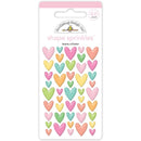 Doodlebug Sprinkles Adhesive Glossy Enamel Shapes Hearts A-Flutter, 45/Pkg