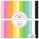Doodlebug Double-Sided Paper Pack 12"X12" 12/Pkg Textured, Butterfly Kisses