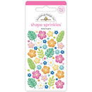 Doodlebug Sprinkles Adhesive Enamel Shapes Island Tropics, Summer Fun