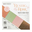 Craft Perfect 6"x 6" Mixed Card Pack - Rustic Rose*