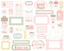 Echo Park Paper Little Lullabies - Baby Girl Frames & Tags