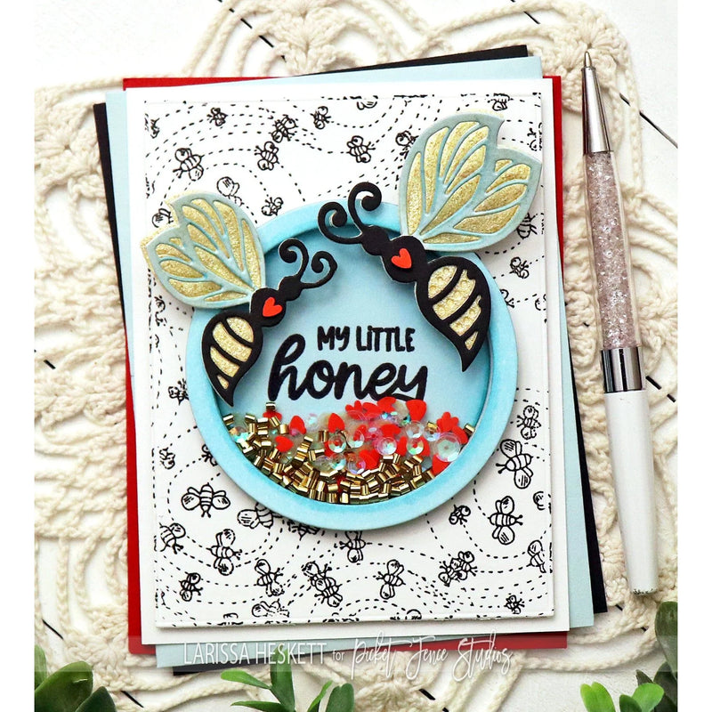 Picket Fence Studios Clear Background Stamp - Buzzing By*