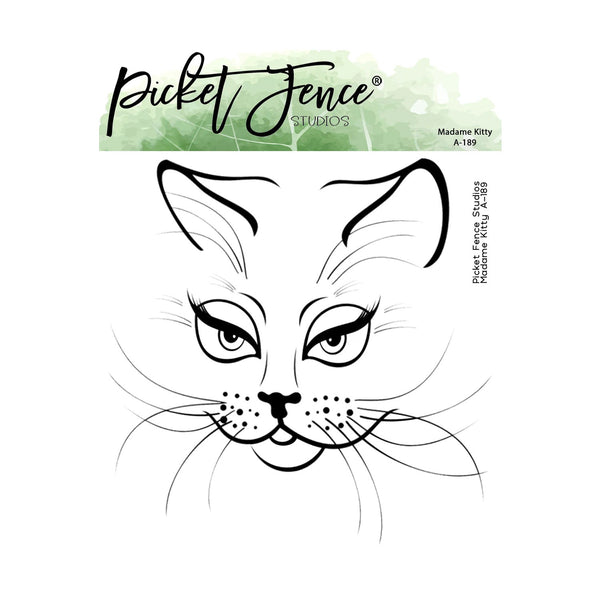 Picket Fence Studios Clear Stamp - Madame Kitty