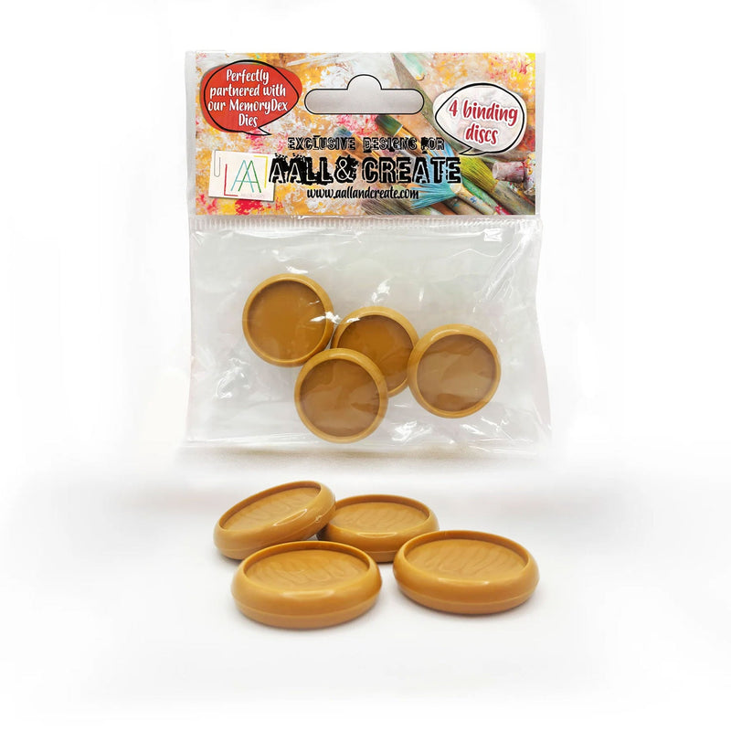 Aall & Create MemoryDex Binding Rings 4/Pkg - Caramel