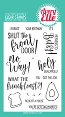 Avery Elle Clear Stamp Set 3"x 4" - No Way!