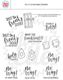 Avery Elle Clear Stamp Set 3"x 4" - No Way!