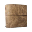 Elizabeth Craft Stonewashed Art Journal XL 5.5"X5.5" Brown Square