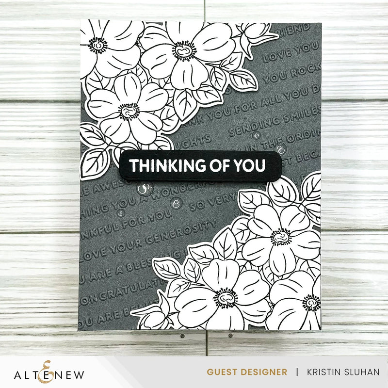 Altenew Raised Sentiments 3D Embossing Folder