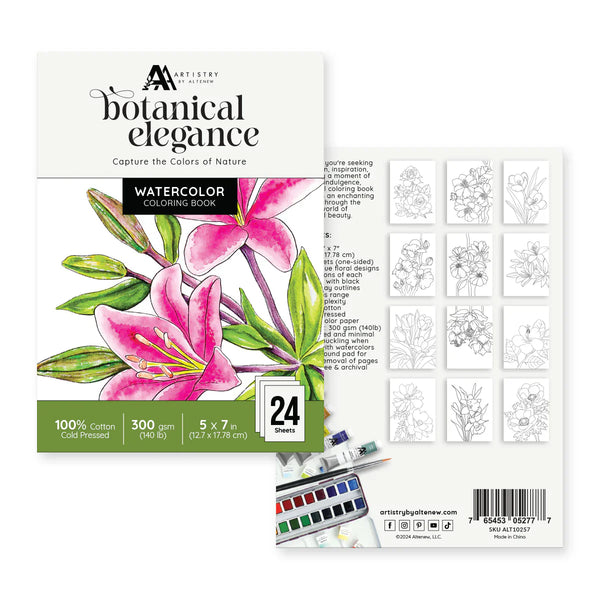 Altenew Botanical Elegance: Capture the Colours of Nature Watercolour Colouring Book*