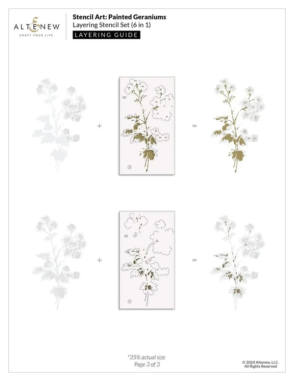 Altenew Stencil Art: Painted Geraniums Layering Stencil Set (6 in 1)*
