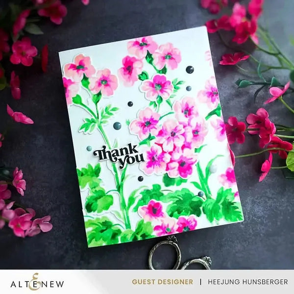 Altenew Stencil Art: Painted Geraniums Add-On Die Set*