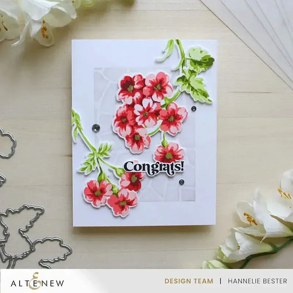 Altenew Stencil Art: Painted Geraniums Add-On Die Set*
