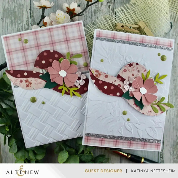 Altenew Natural Wicker Pattern Geometric 3D Embossing Folder