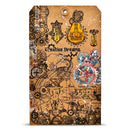 Decorative tag with steampunk design elements and 'Creative dreams' text on a white background