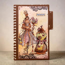 Notebook cover with artistic design and 'Patience' text on a neutral background