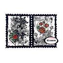 Decorative card with floral design and 'Blossom' text on a white background