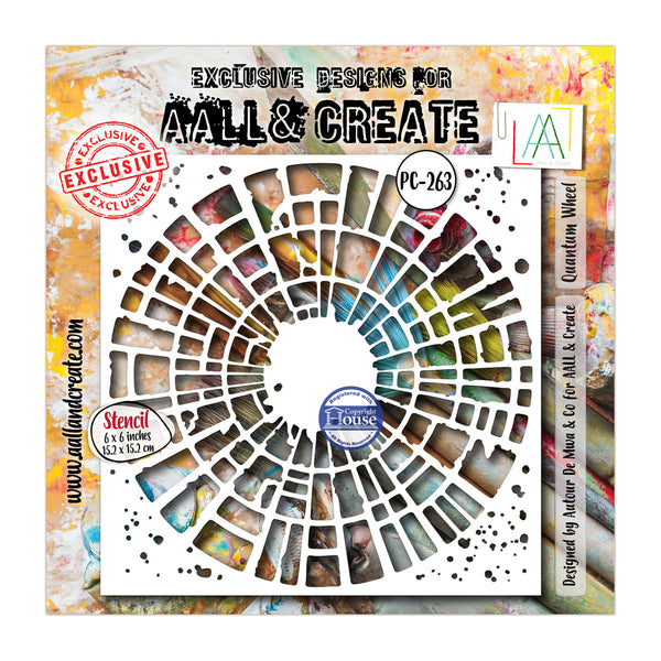 Color swatch wheel with 'All & Create' branding on a colorful background