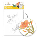Altenew stamp set packaging with a leaning lily illustration on a white background