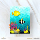 Colorful underwater scene with fish and coral on a blue background, featuring the Altenew brand.