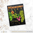 Decorative card with floral and botanical elements on a textured white surface, featuring the brand 'Altenew'.