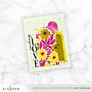 Colorful card with floral design and 'Sending Love' text on a marble background, featuring the brand 'Altenew'.