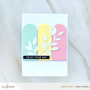 Colorful card with leaf design and 'Enjoy Your Day' text on a light background