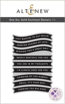 Solid Sentiment Banners die set by Altenew on a white background