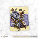 Card with floral design and 'love you' text on a marble background, featuring the brand 'Altenew'.