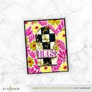 Card with floral design and 'HUGS' text on a marble background, featuring the brand 'Altenew'.