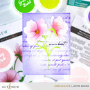 Floral card with 'you are the best' text on a background of craft supplies