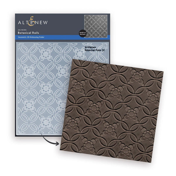 Altenew Botanical Rails Geometric 3D Embossing Folder