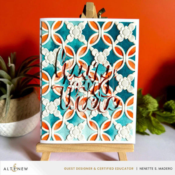 Altenew Botanical Rails Geometric 3D Embossing Folder