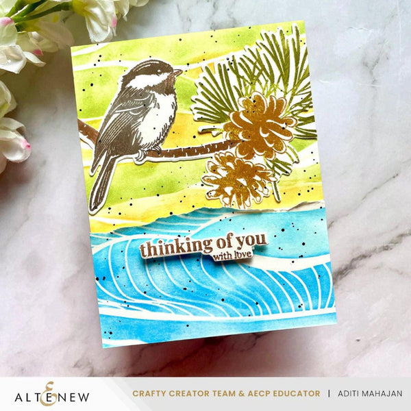 Altenew Brilliant Waves Background Stencil