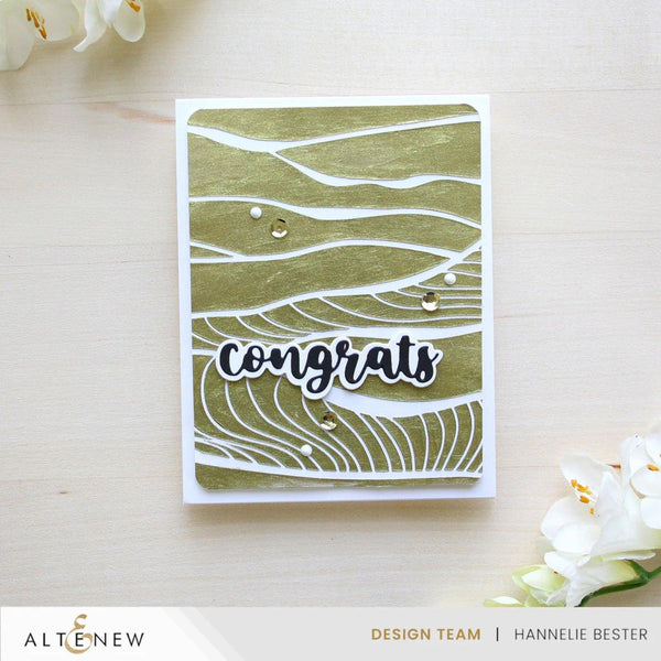 Altenew Brilliant Waves Background Stencil