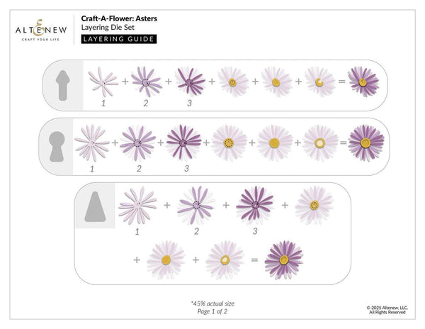 Altenew Craft-A-Flower: Asters Layering Die Set