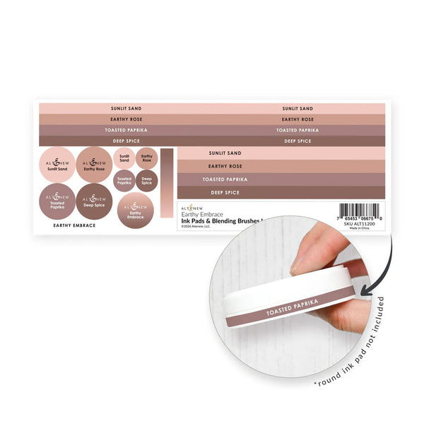 Altenew Ink Pads & Blending Brushes Label Set - Earthy Embrace
