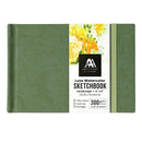 Green sketchbook with Artistry by Altenrath branding on a white background