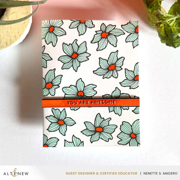 Altenew Mini Sentiments One-of-a-Kind 3D Embossing folder^