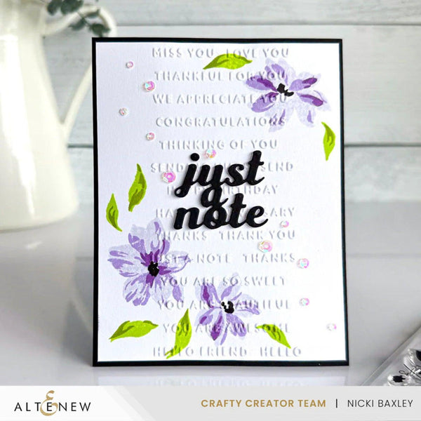 Altenew Mini Sentiments One-of-a-Kind 3D Embossing folder^