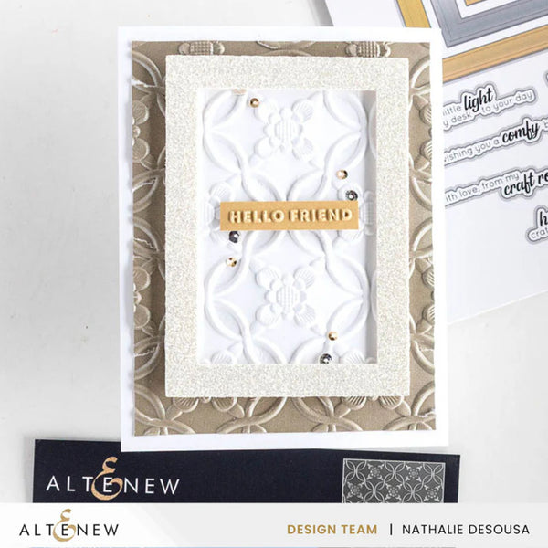 Altenew Mini Sentiments One-of-a-Kind 3D Embossing folder^