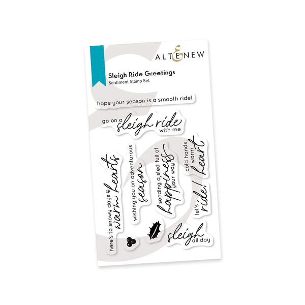 Altenew Sleigh Ride Greetings Sentiment Stamp Set