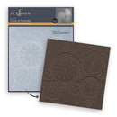 Altenew embossing folder with clock design on a white background