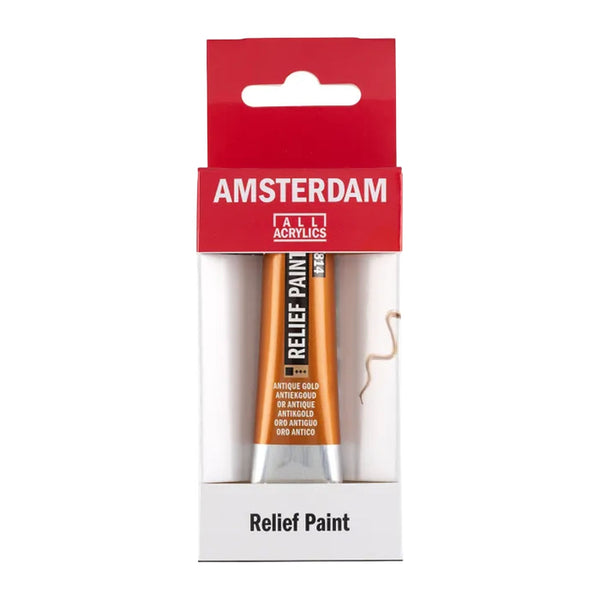 Amsterdam Relief Paint 20ml - Antique Gold 814