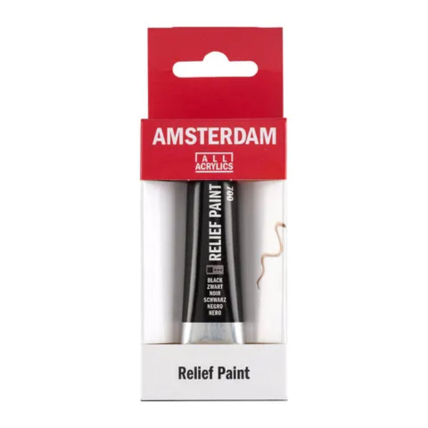 Amsterdam Relief Paint 20ml - Black 700